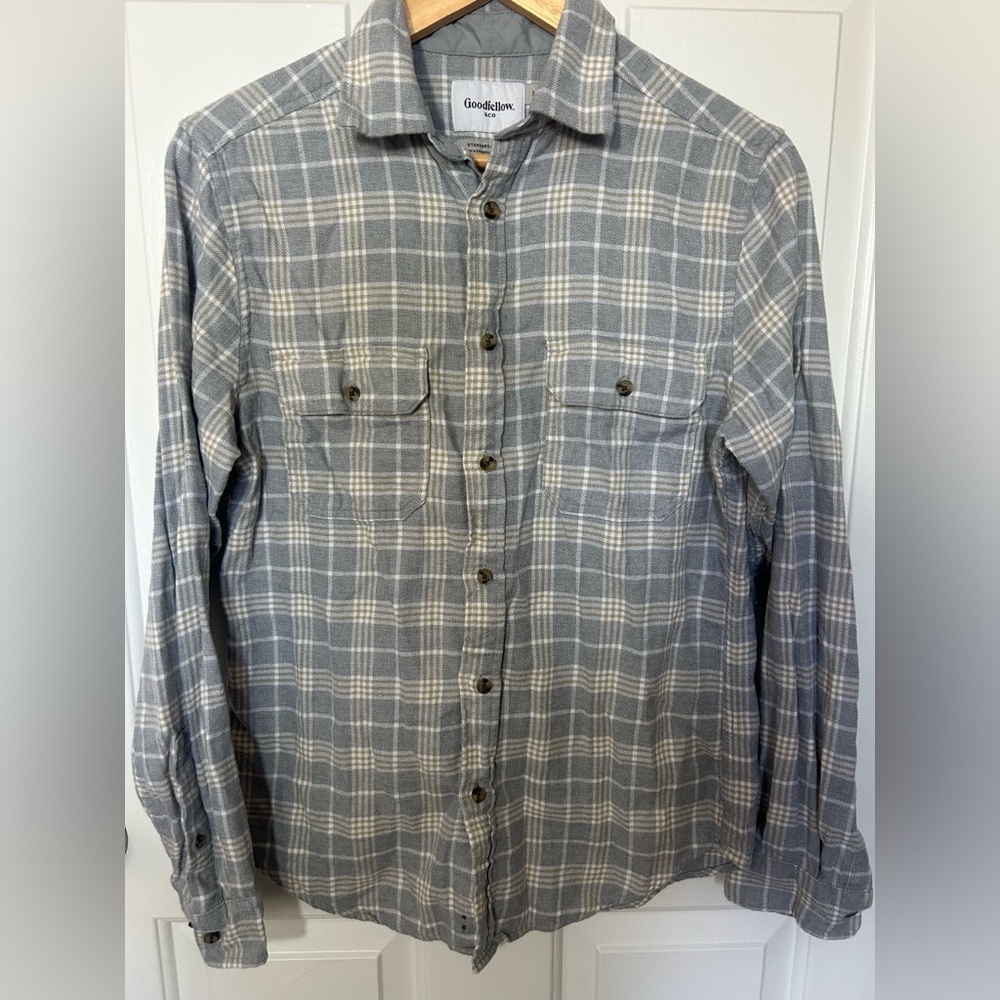 Goodfellow & Co Gray Plaid Men's Shirt